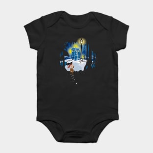 A Who Christmas in Narnia (on Black) Baby Bodysuit